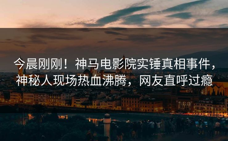 今晨刚刚！神马电影院实锤真相事件，神秘人现场热血沸腾，网友直呼过瘾